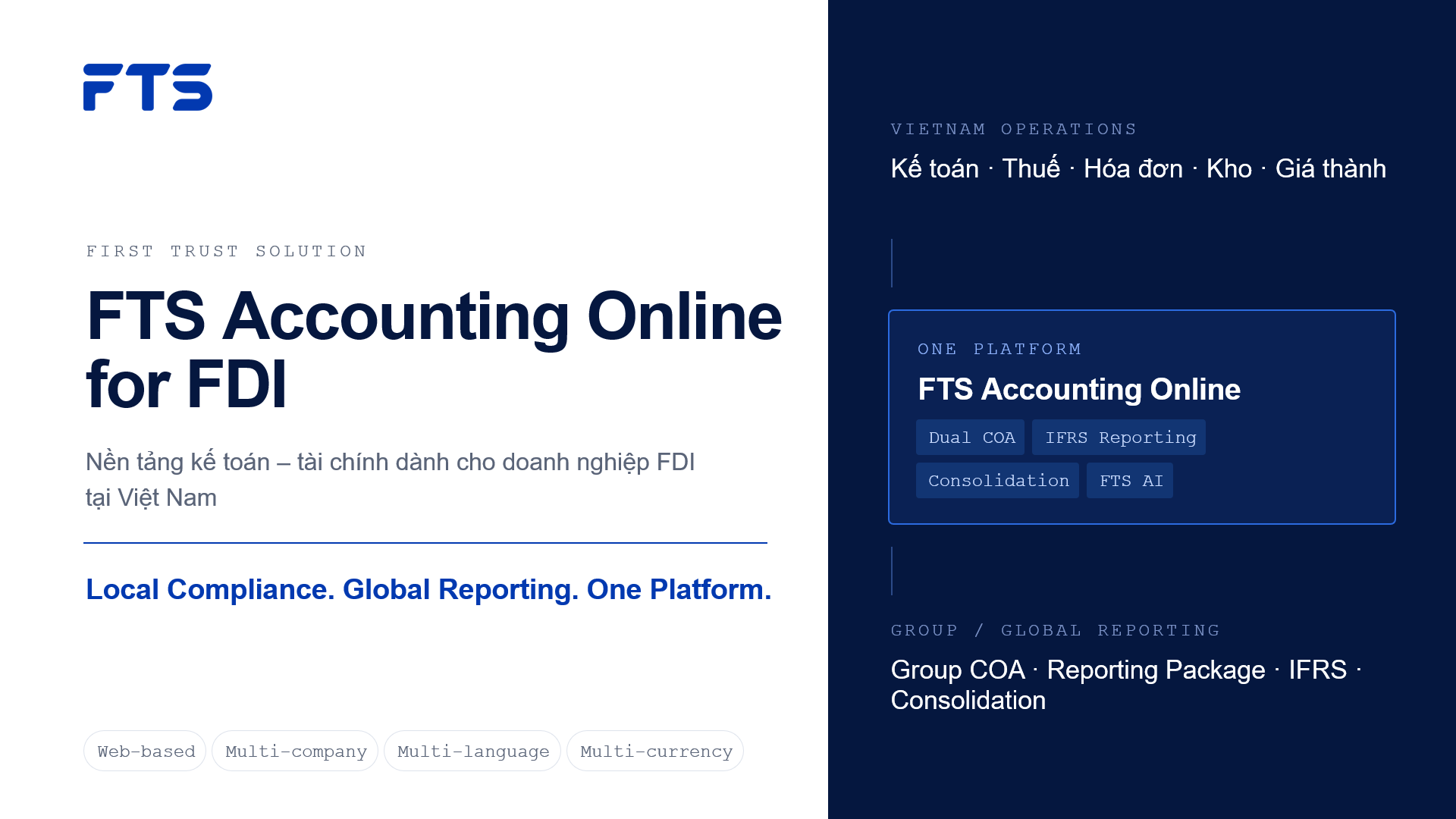 Phần mềm kế toán cho doanh nghiệp FDI: Từ kế toán Việt Nam đến báo cáo tập đoàn trên một nền tảng